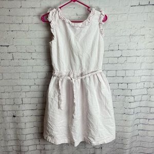 Crew cuts factory pink and white seersucker dress size 16